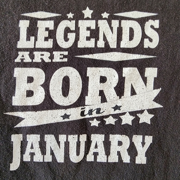 Size Small Delta Pro Weight black t-shirt Legends are born in January - Picture 6 of 7